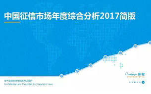 中國征信市場年度綜合分析2017（附下載）