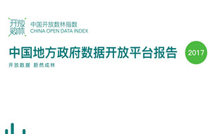 《2017中國(guó)地方政府?dāng)?shù)據(jù)開(kāi)放平臺(tái)報(bào)告》發(fā)布（完整版PPT）